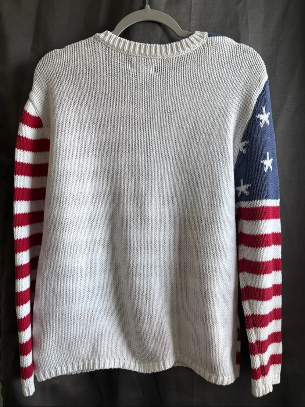 Grayson Threads Red White Blue American Flag Preppy Holiday Knit Sweater SZ M - Picture 2 of 6